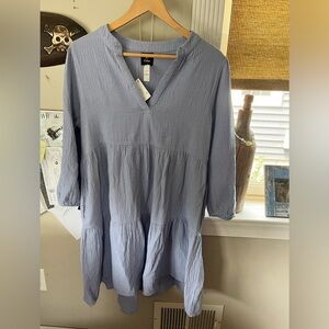 Brand new dress/ cover up size small beautiful blue with pockets w/tags